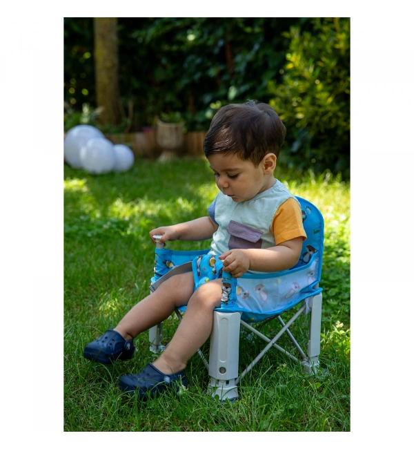 Picnic Portatif Mama Sandalyesi Yükselticili Katlanabilir Bebek Sandalyesi - Su Samuru