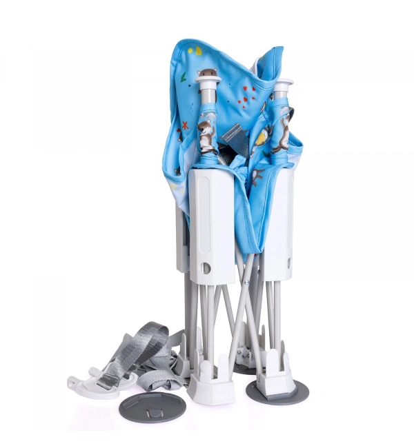 Picnic Portatif Mama Sandalyesi Yükselticili Katlanabilir Bebek Sandalyesi - Su Samuru