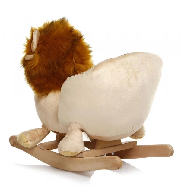 Ahşap Ayaklı Peluş Oyuncak Sallanan Aslan