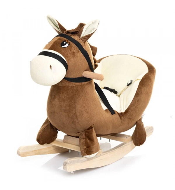 Ahşap Ayaklı Peluş Oyuncak Sallanan At