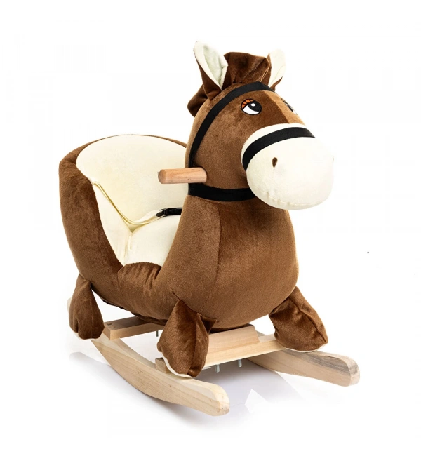 Ahşap Ayaklı Peluş Oyuncak Sallanan At