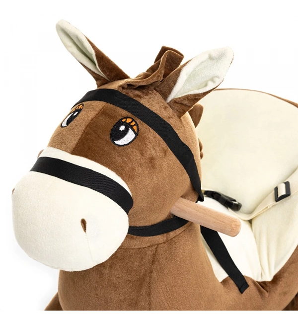 Ahşap Ayaklı Peluş Oyuncak Sallanan At