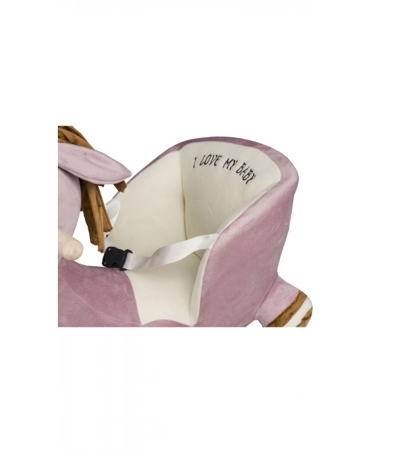 Ahşap Ayaklı Peluş Oyuncak Sallanan Eşek | Pudra