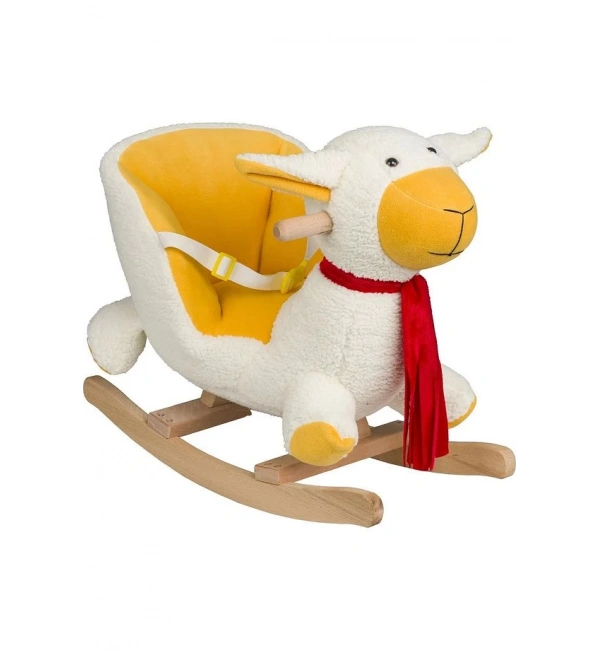 Ahşap Ayaklı Peluş Oyuncak Sallanan Kuzu