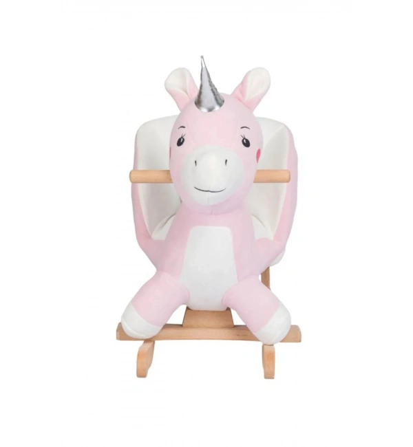 Ahşap Ayaklı Peluş Oyuncak Sallanan Unicorn