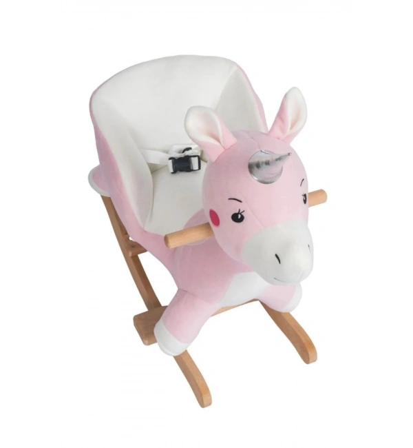 Ahşap Ayaklı Peluş Oyuncak Sallanan Unicorn