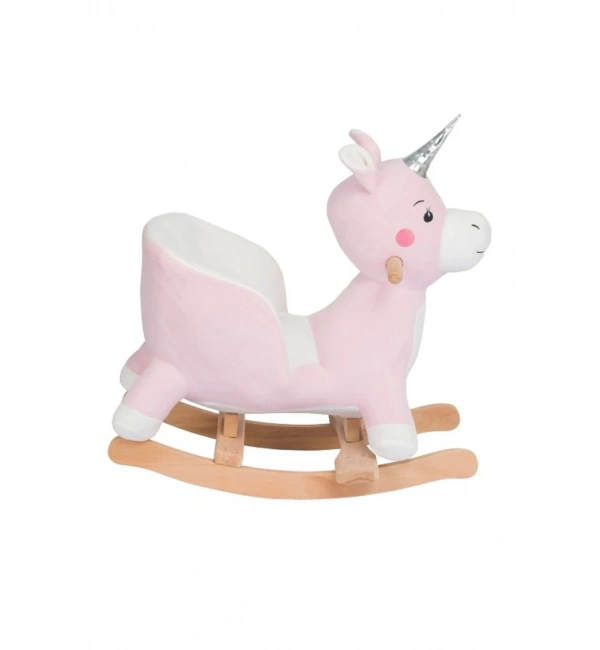 Ahşap Ayaklı Peluş Oyuncak Sallanan Unicorn