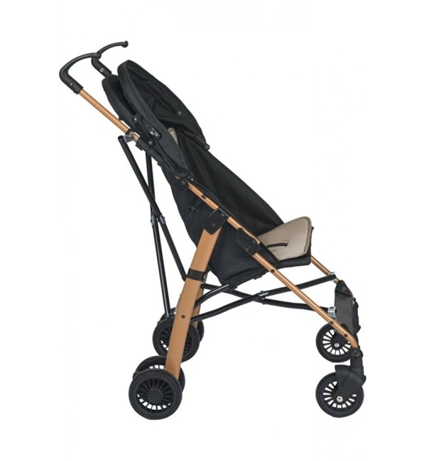 Babyklas Miccho Pratik Katlanabilir Baston Bebek Arabası | Gold Siyah