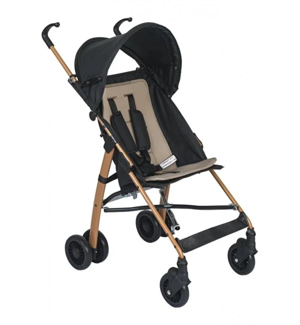 Babyklas Miccho Pratik Katlanabilir Baston Bebek Arabası | Gold Siyah