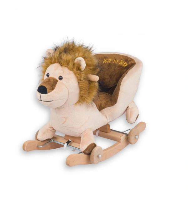 Babyklas Tekerlekli ve Sallanan Peluş Aslan Oyuncak