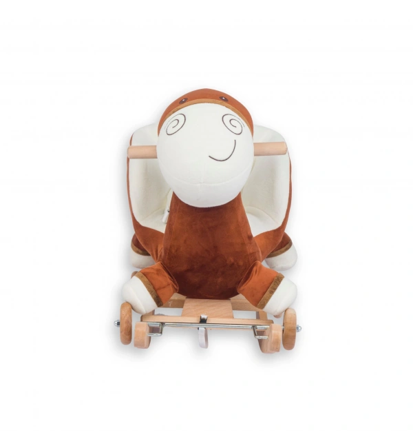 Babyklas Tekerlekli ve Sallanan Peluş Eşek Oyuncak | Kahve