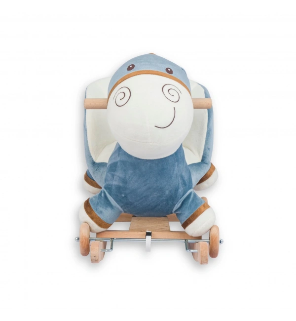 Babyklas Tekerlekli ve Sallanan Peluş Eşek Oyuncak | Mavi