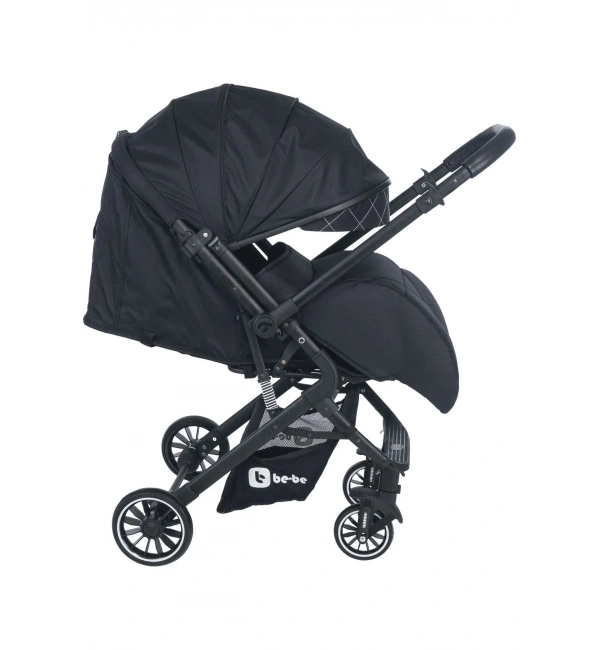 Be-Be Alpine Çift Yönlü Kabin Boy Bebek Arabası | Siyah