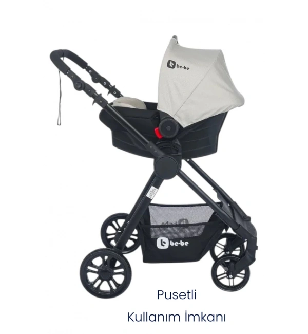 Be-Be Elegant Lux Travel Çift Yön Tam Yatış Pozisyonlu Pratik Katlanır Pusetli Bebek Arabası