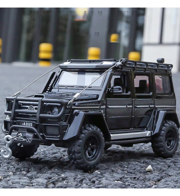 Çek Bırak Işıklı ve Sesli Off-Road Jeep Oyuncak Araba – 1:32 Ölçek, Kapılar Açılır