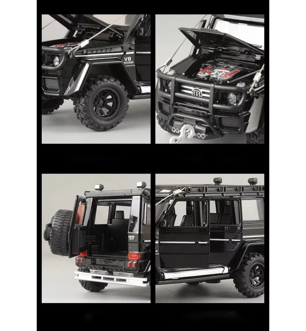 Çek Bırak Işıklı ve Sesli Off-Road Jeep Oyuncak Araba – 1:32 Ölçek, Kapılar Açılır