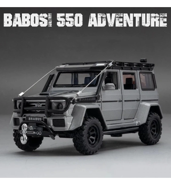 Çek Bırak Işıklı ve Sesli Off-Road Jeep Oyuncak Araba – 1:32 Ölçek, Kapılar Açılır | Gri