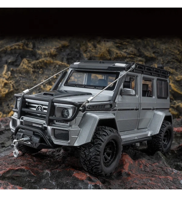 Çek Bırak Işıklı ve Sesli Off-Road Jeep Oyuncak Araba – 1:32 Ölçek, Kapılar Açılır | Gri