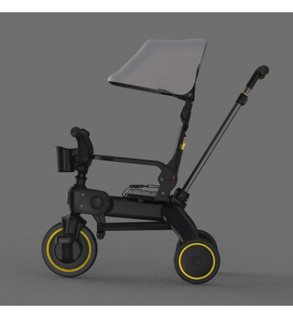 Ebeveyn Kontrollü 3 Tekerlekli Katlanabilir Bisiklet | Gri