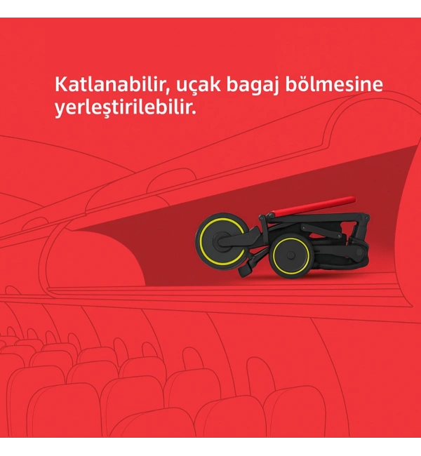 Ebeveyn Kontrollü 3 Tekerlekli Katlanabilir Bisiklet | Yeşil