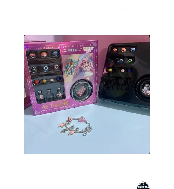 Gepettoys Kız Çocukları İçin Charmlı Bileklik Takı Tasarım Seti