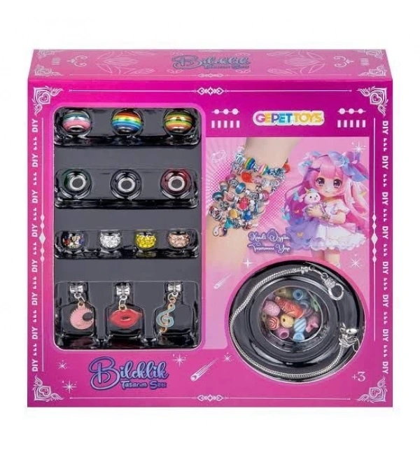 Gepettoys Kız Çocukları İçin Charmlı Bileklik Takı Tasarım Seti