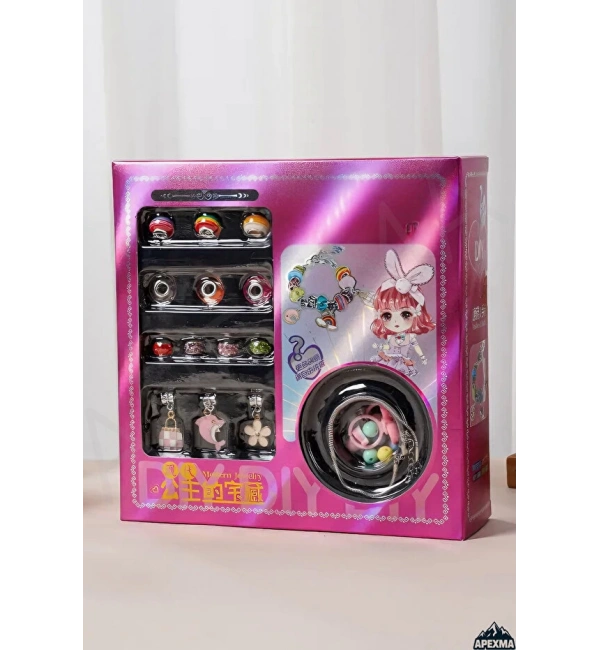 Gepettoys Kız Çocukları İçin Charmlı Bileklik Takı Tasarım Seti