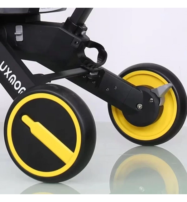 Katlanabilir Çift Yönlü Ebeveyn Kontrollü Çocuk Bisikleti | Figürlü Siyah