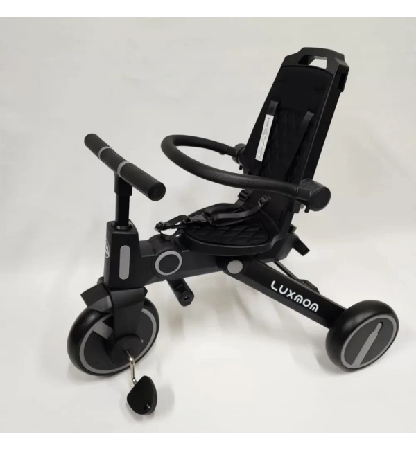 Katlanabilir Çift Yönlü Ebeveyn Kontrollü Çocuk Bisikleti | Siyah