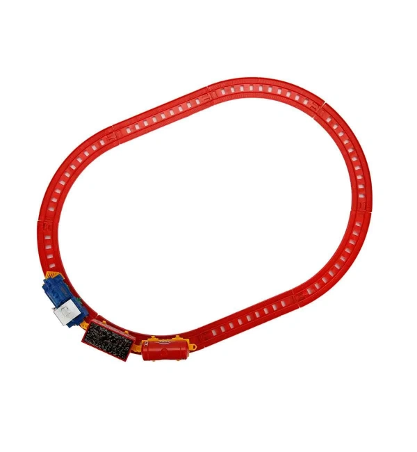 Maxx Wheels Mini Tren Seti 11 Parça - Mavi Tren-Kırmızı Kasalı Vagon