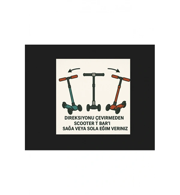 PRO Toys Işık/Ledli Üç Teker Yükseklik Ayarlanabilir ve Katlanabilir Fren Sistemli Çocuk Scooter | Turkuaz