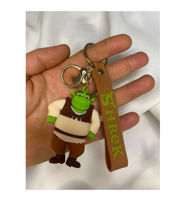Shrek ve Prenses Fiona 2li 3D Anahtarlık Seti – Silikonlu Büyük Boy Çanta Süsü
