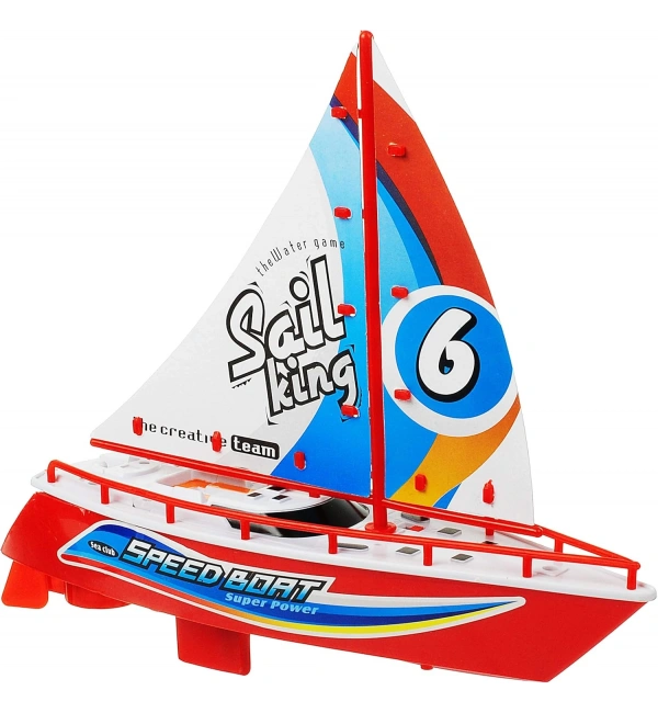 Sunman 3401 Su Üzerinde Giden Yelkenli Tekne – Renkli Kırmızı