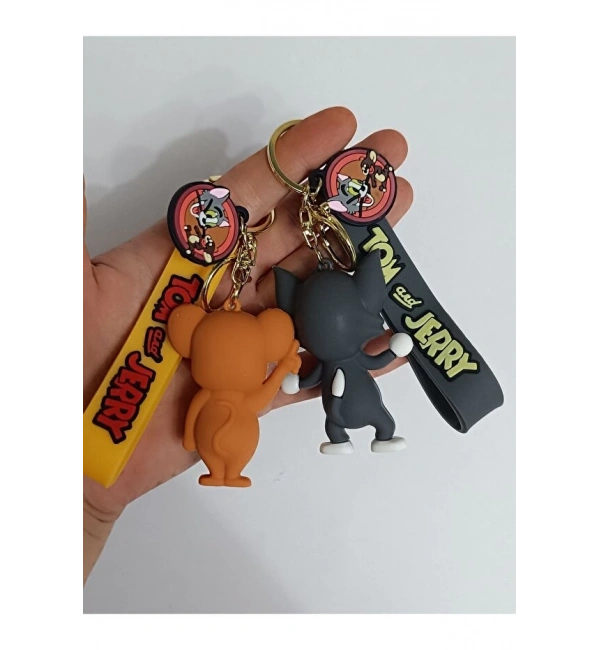 Tom ve Jerry Jerry Figürlü Silikon Anahtarlık ve Çanta Süsü – 21 cm