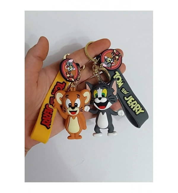 Tom ve Jerry Jerry Figürlü Silikon Anahtarlık ve Çanta Süsü – 21 cm