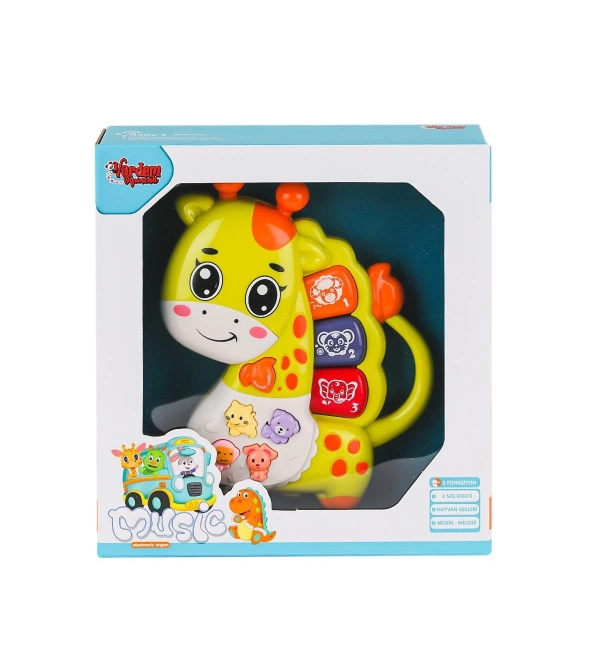 Vardem Işıklı ve Müzikli Kutulu Zürafa Bebek Piyanosu