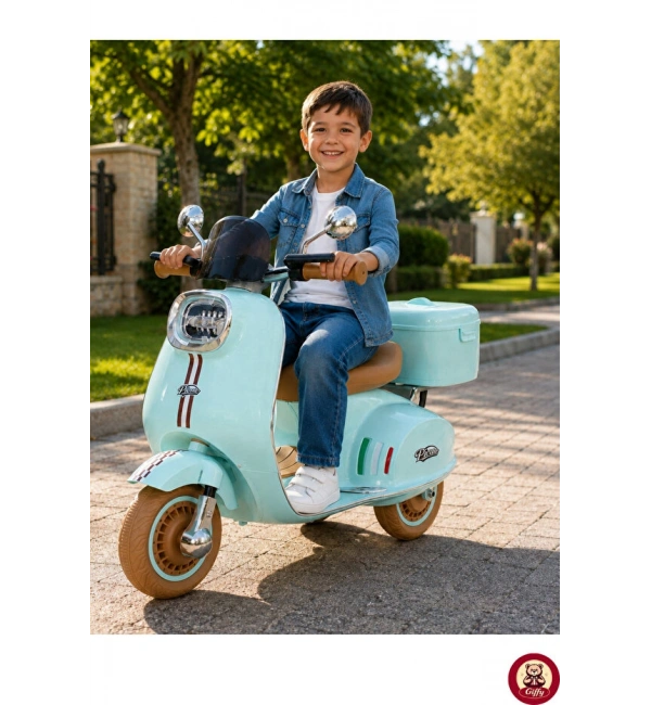 Vespera Pierro Akülü 6v Motor | Mavi