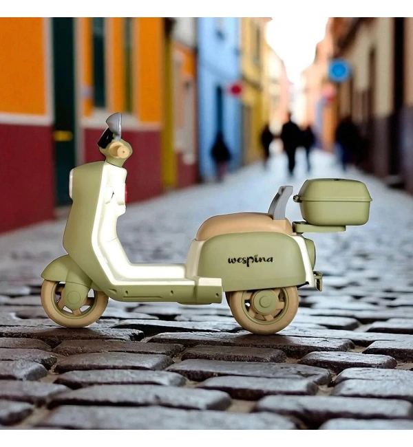 Wespina 3 Tekerlekli Kumandalı Akülü Motor 6V | Yeşil