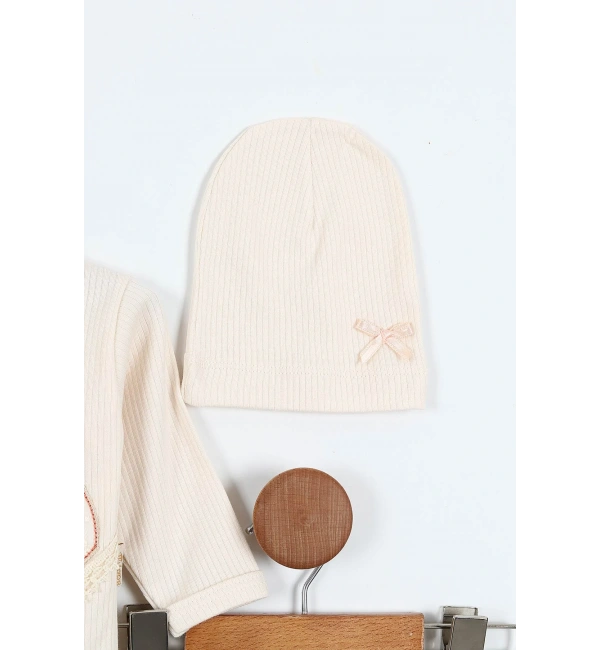 Yeni Doğan Kuğu Nakışlı Patikli Çıtçıtlı 5li Kız Bebek Hastane Çıkışı