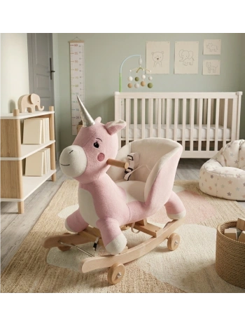 Babyklas Tekerlekli ve Sallanan Peluş Eşek Oyuncak | Unicorn
