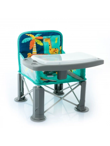 Picnic Portatif Mama Sandalyesi Yükselticili Katlanabilir Bebek Sandalyesi - Zürafa