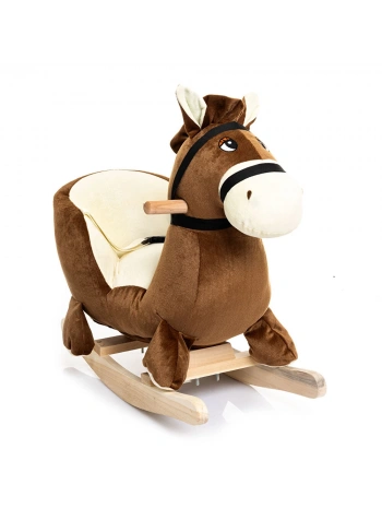 Ahşap Ayaklı Peluş Oyuncak Sallanan At