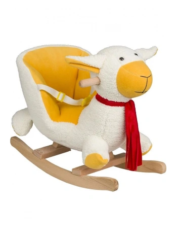 Ahşap Ayaklı Peluş Oyuncak Sallanan Kuzu