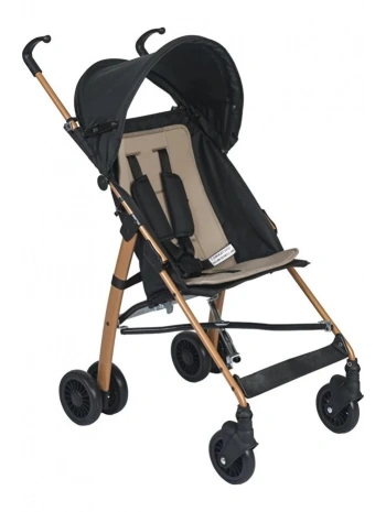 Babyklas Miccho Pratik Katlanabilir Baston Bebek Arabası | Gold Siyah