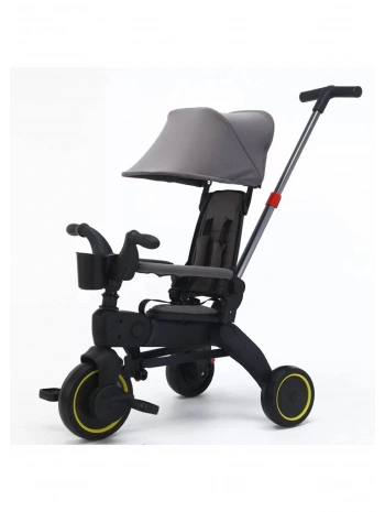 Ebeveyn Kontrollü 3 Tekerlekli Katlanabilir Bisiklet | Gri