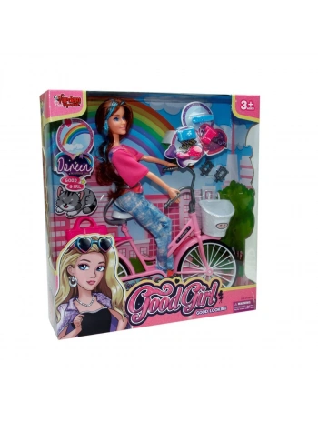 Kutulu 29cm Aksesuarlı Bisikletli Bebek WG-66760