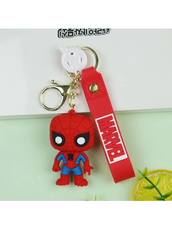 Spiderman Marvel Örümcek Adam Silikonlu 3D Anahtarlık Silikonlu Büyük Boy Çanta Süsü