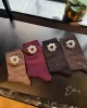 Baget Taşlı İçi Boş Kalp İşlemeli Cotton Çorap