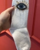 Eda’s Kirpikli Göz Beyaz Uzun Yün Çorap