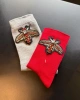 Taşlı Kırmızı Kelebek İşlemeli Cotton Çorap